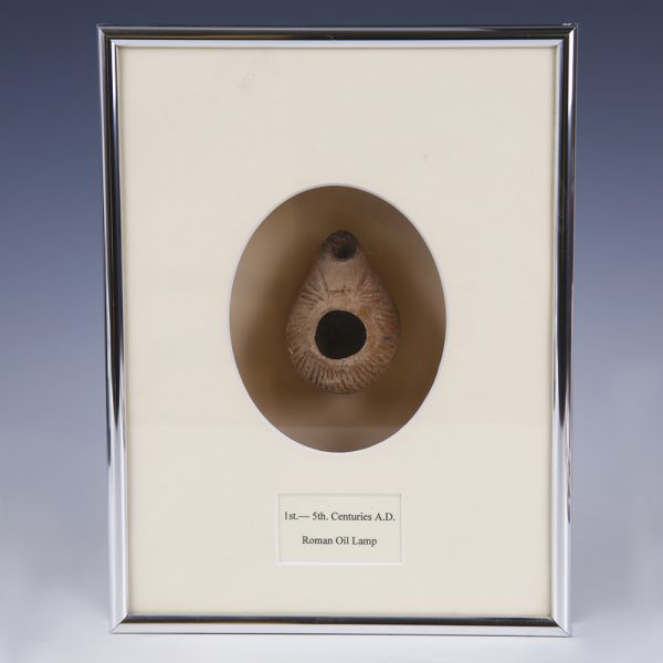 Holy Land Terracotta Oil Lamp in Custom-Made Case