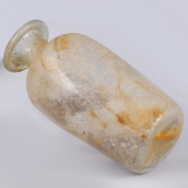 Roman Glass Cylindrical Bottle
