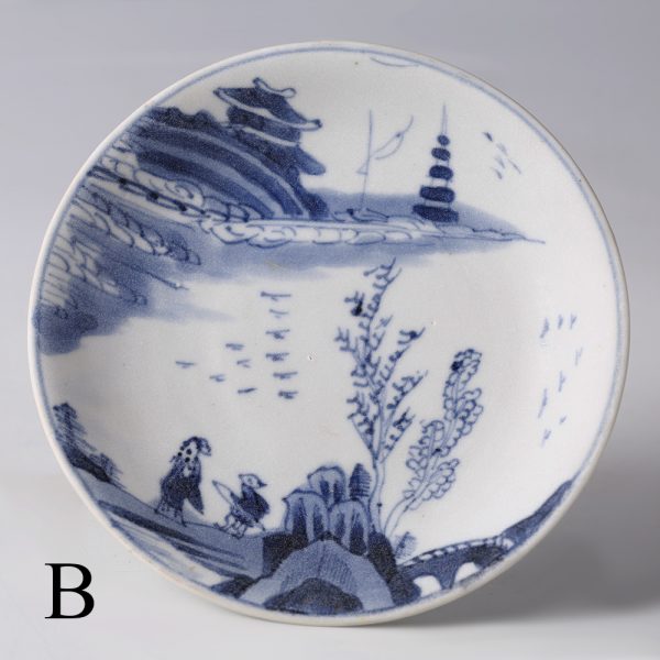 selection of kangxi blue and white saucers b