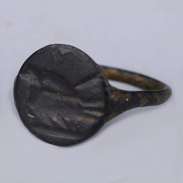 Greek Bronze Signet Ring with Dove