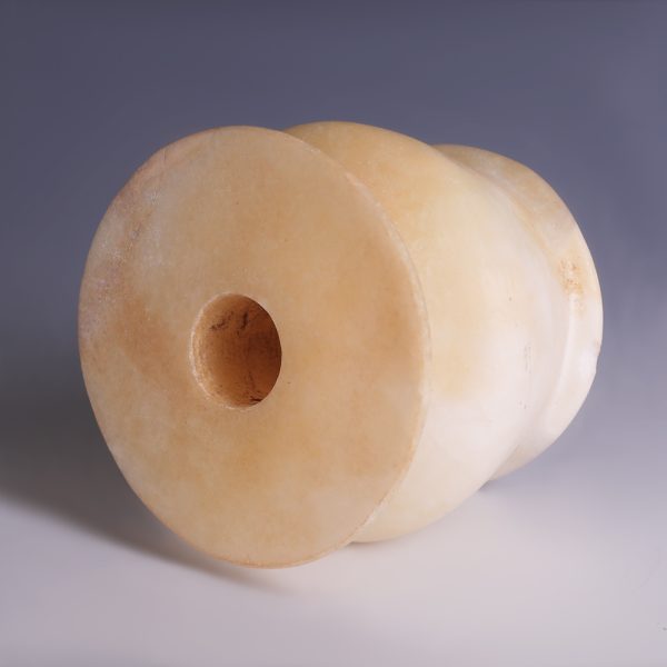 Ancient Egyptian Extremely Fine Alabaster Kohl Container