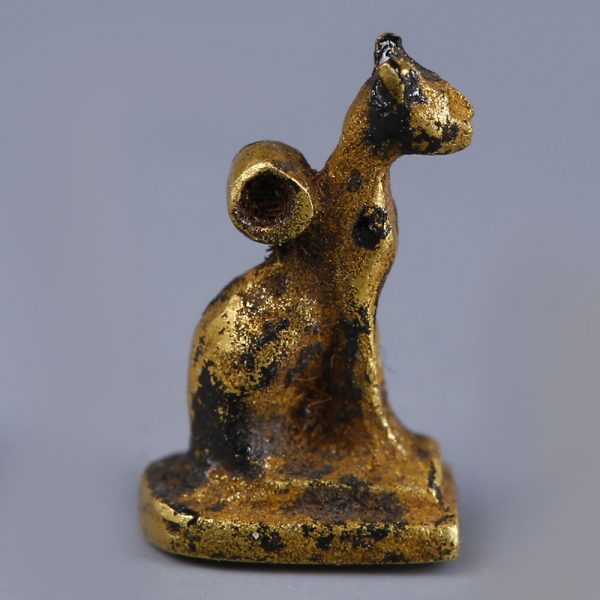 Exquisite Ancient Egyptian Gold Cat Amulet