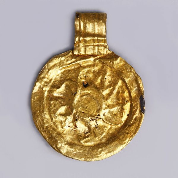 Hellenistic Gold Medallion Pendant with Sun Star
