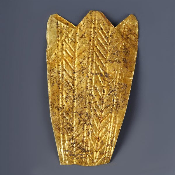 Hellenistic Gold Fine Repousse Leaf from a Gold Wreath