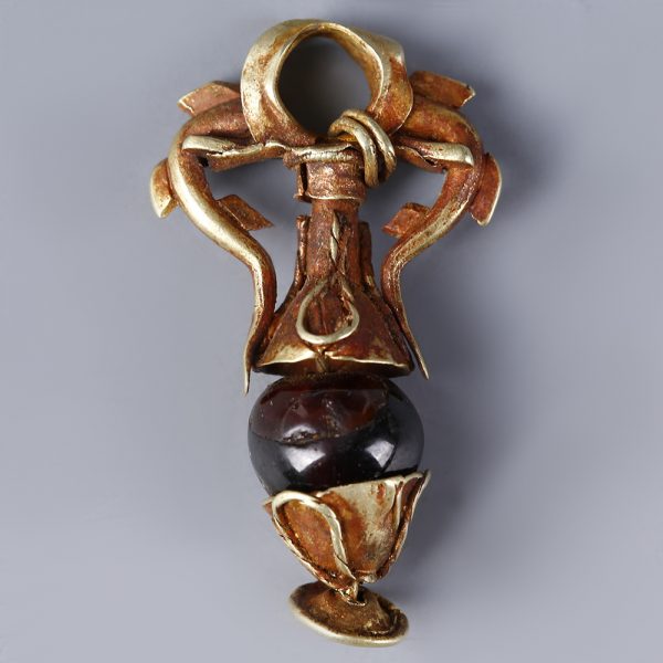 Ancient Greek Gold Pendant with Dolphins