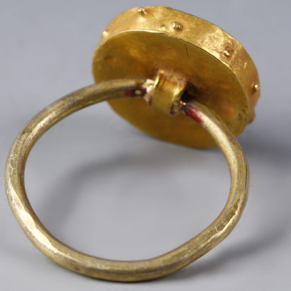 Byzantine Gold Ring with Garnet