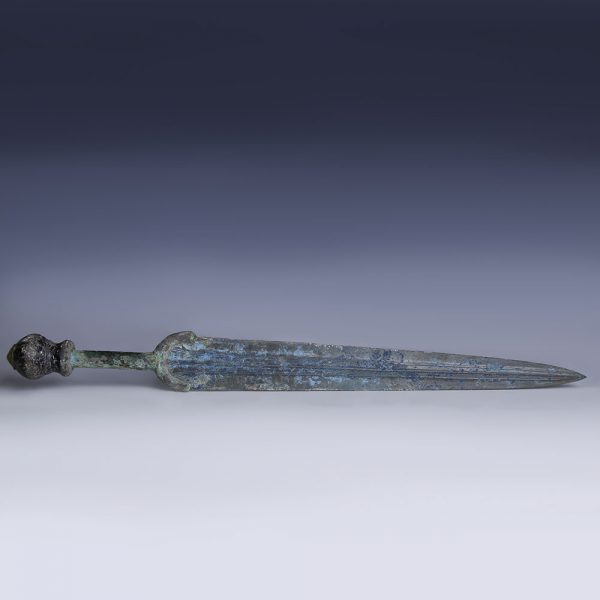 Beautiful Luristan Bronze Sword with Hard-Stone Pommel