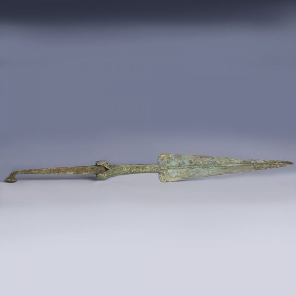Large Luristan Bronze Rat-Tail Spear Head