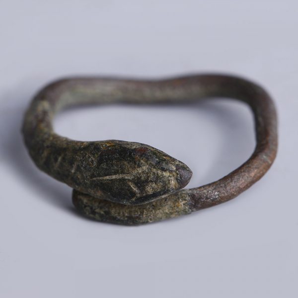 Roman Bronze Snake Ring
