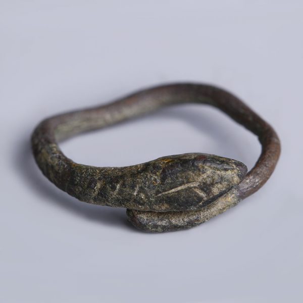Roman Bronze Snake Ring