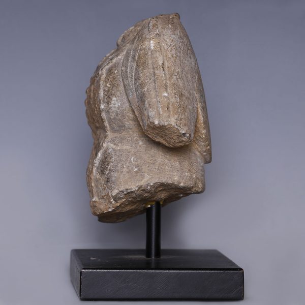 Chinese Grey Stone Fragmentary Torso of Avalokitesvara