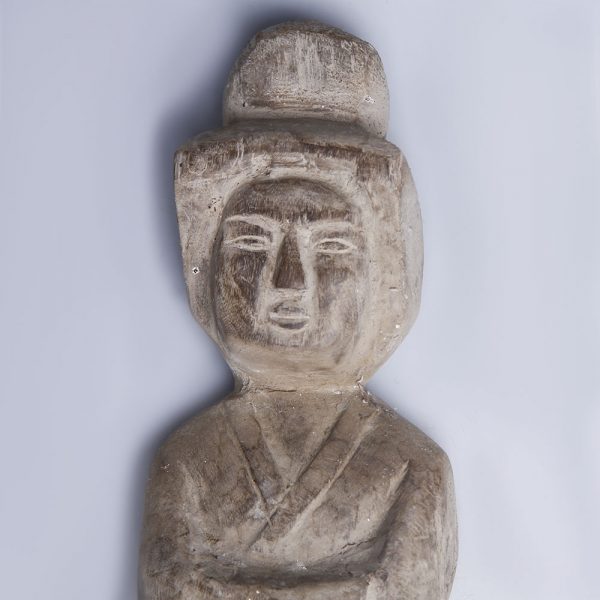 Han Dynasty Carved Wood Female Attendant