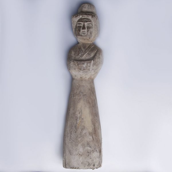 Han Dynasty Carved Wood Female Attendant