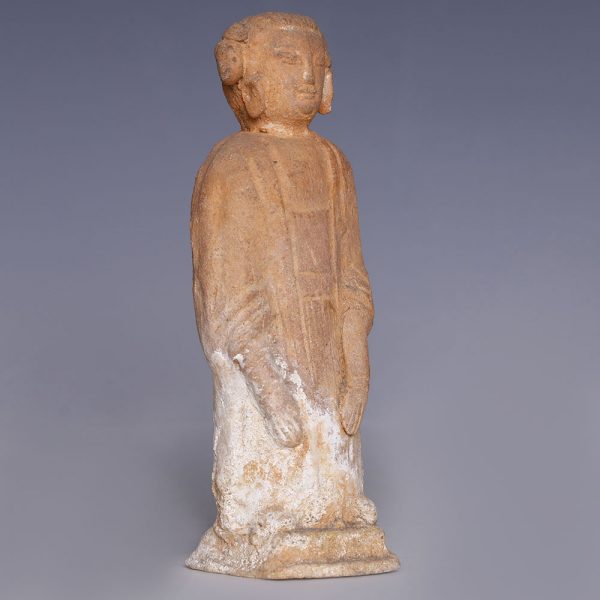 Chinese Han Dynasty Red Terracotta Figurine
