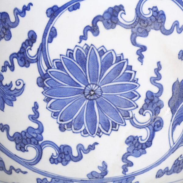Chinese Kangxi Large Blue and White Ceramic Bowl