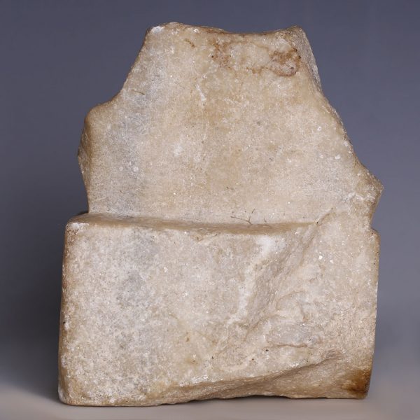 Fragment of a Chinese Seated Marble Figure of Guanyin