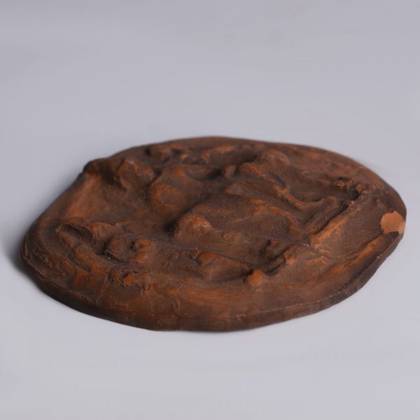 Chinese Han Dynasty Terracotta Plaque with Buddhist Figures
