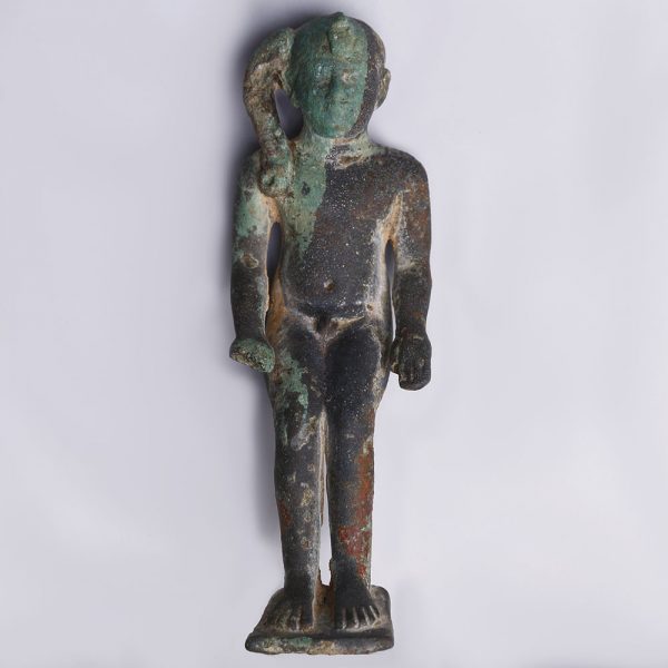 Extremely fine Egyptian Bronze Statuette of Harpocrates