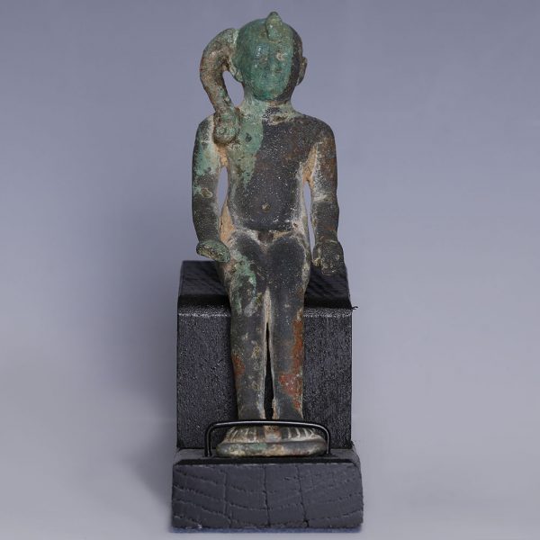 Extremely fine Egyptian Bronze Statuette of Harpocrates