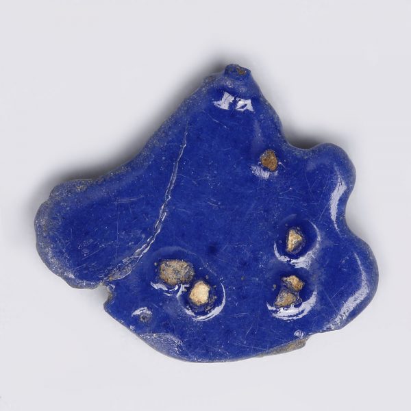 Egyptian Cobalt Blue Faience Palmette Amulet
