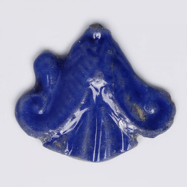 Egyptian Cobalt Blue Faience Palmette Amulet