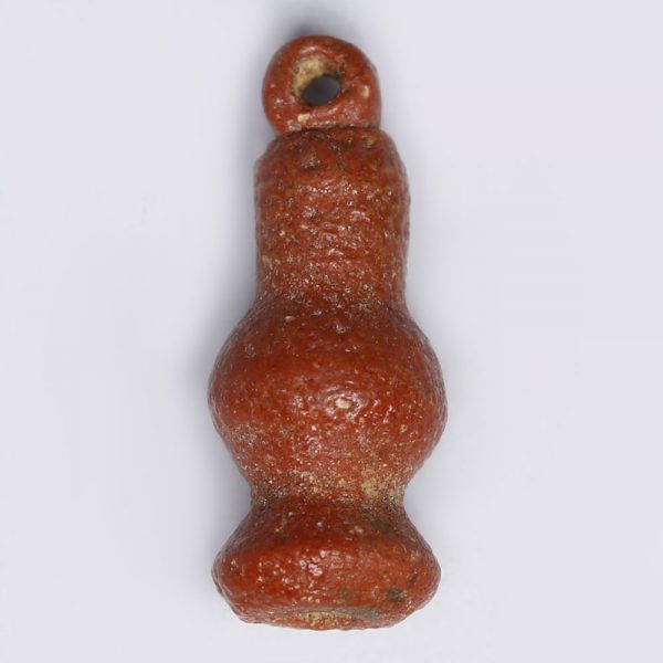 Egyptian Red Faience Poppy Amulet