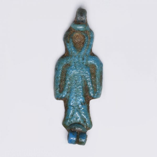 Egyptian Turquoise Faience Knot of Isis Amulet