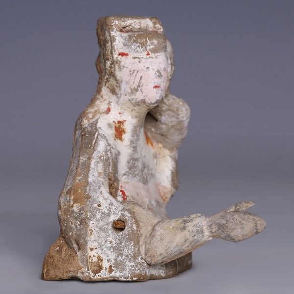 Rare Han Dynasty Pottery Entertainer with Mobile Arm