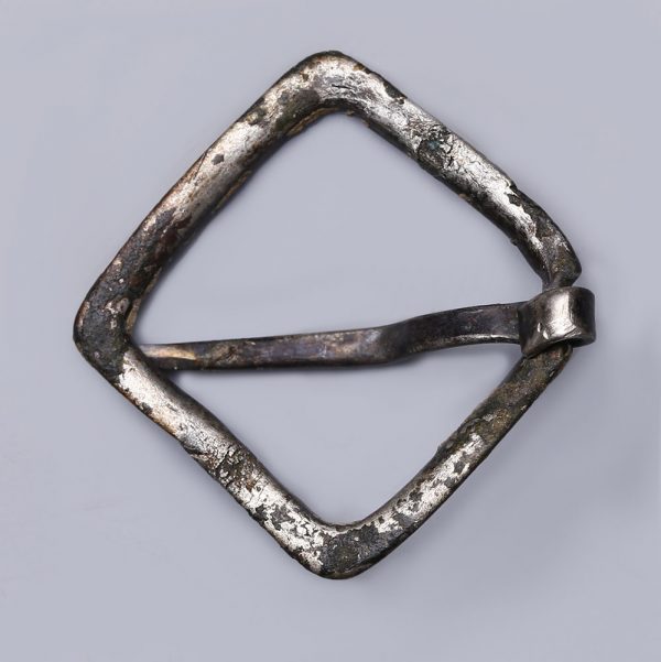 Late Medieval Silver Lozenge Frame Brooch