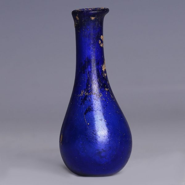 Elegant Roman Blue Glass Unguentarium