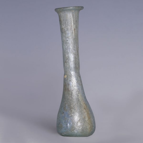 Roman Light Blue Marbled Glass Unguentarium