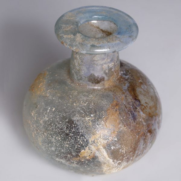 Roman Pale Blue Glass Jar