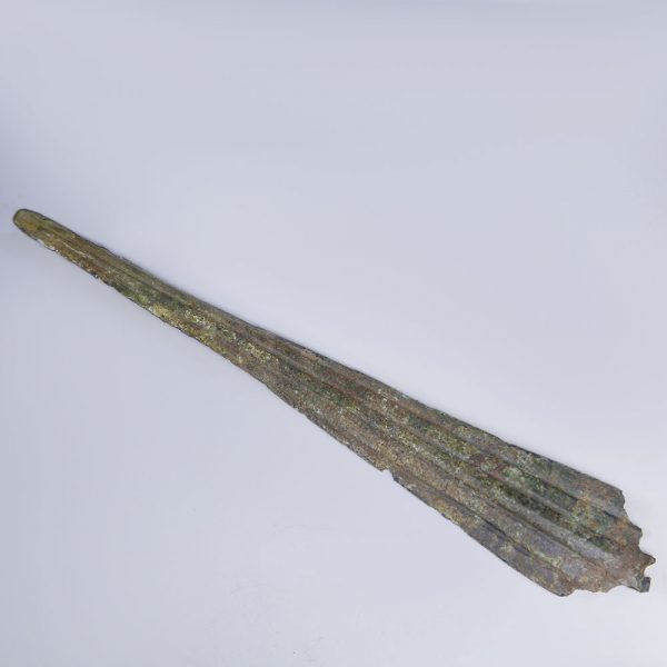 Luristan Bronze Ribbed Spearhead