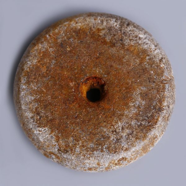 Late Roman Carved Bone Spindle Whorl