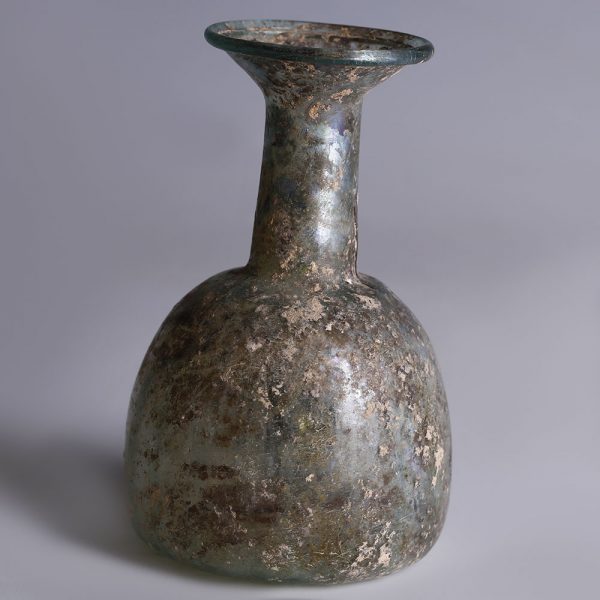 Roman Grey Glass Bottle