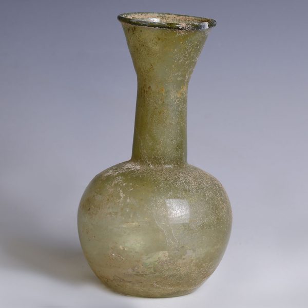 Roman Pale Green Glass Flask