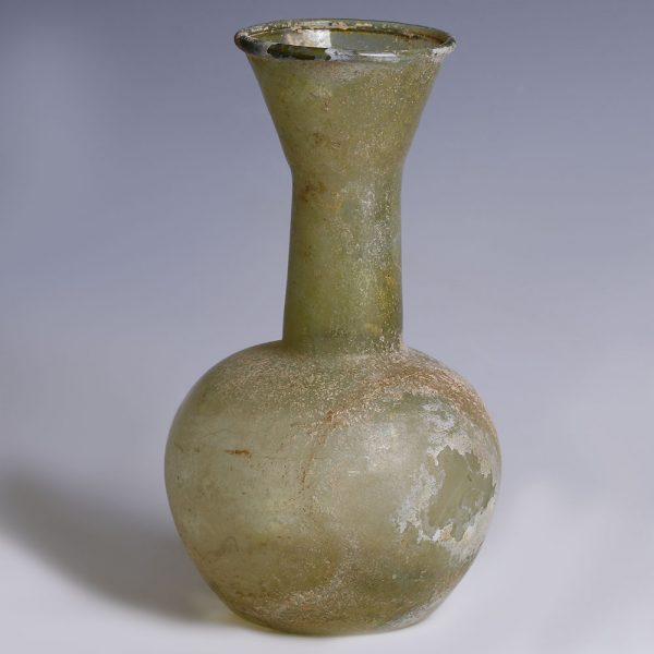 Roman Pale Green Glass Flask