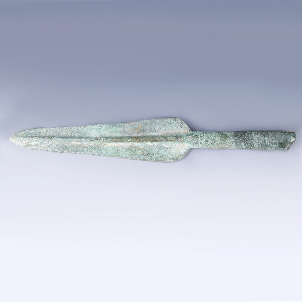 Luristan Spearhead with Incised Decoration