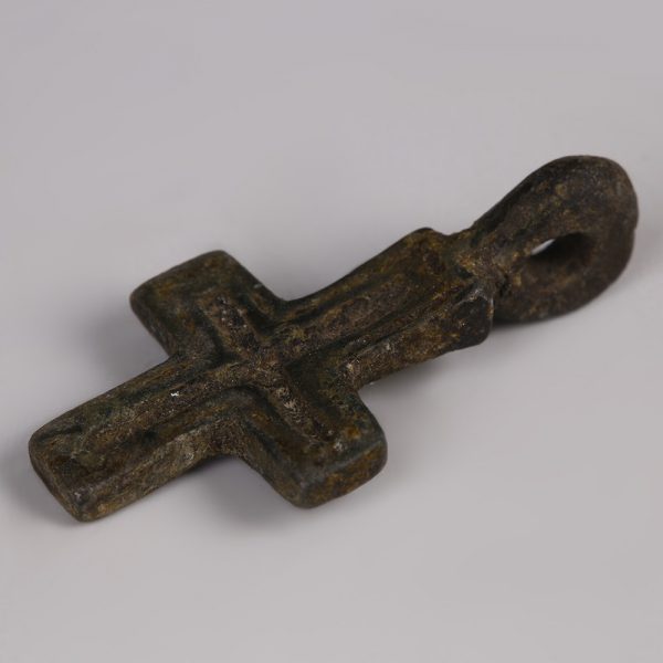 Byzantine Bronze Cross Pendant