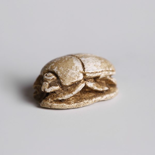 Egyptian Steatite Scarab with Bes