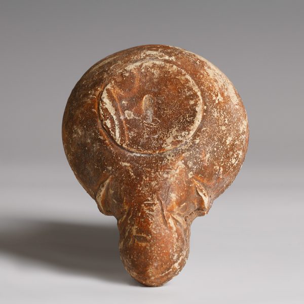 Roman Terracotta Oil Lamp with Cupid and Psyche