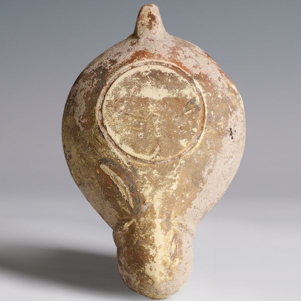 Roman Terracotta Oil Lamp with Mercury
