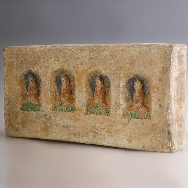 Chinese Northern Wei Brick with Four Buddhas