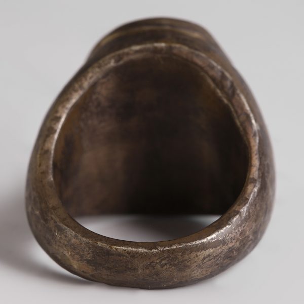 Hellenistic-Ptolemaic Bronze Ring in Modern Setting depicting Berenice II