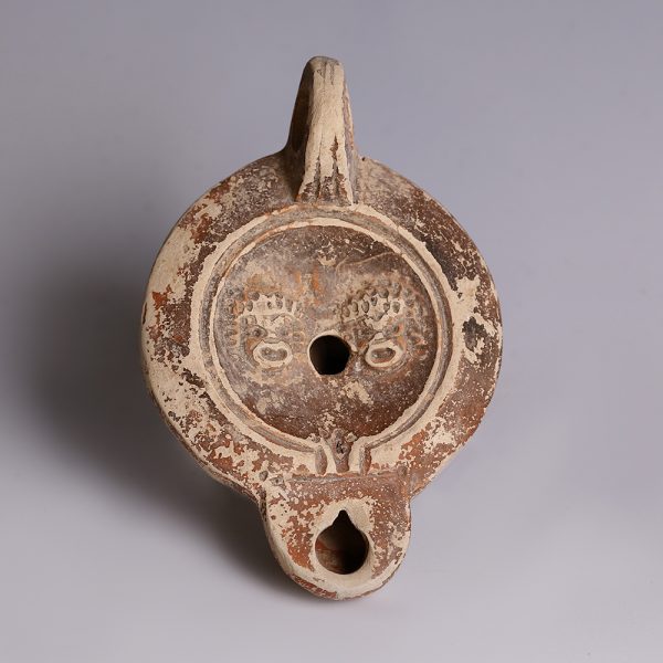 Roman Terracotta Oil Lamp with Makers Mark