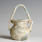 Ancient Roman Glass Jar with Basket Handle