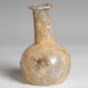 Ancient Roman Pale Blue Glass Flask