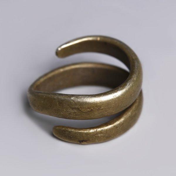 Bronze Age Gold Coiled Hair Ring