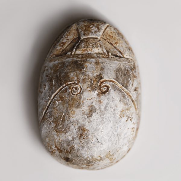 Egyptian Steatite Scarab with Sema-Tawy