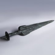 Luristan Bronze Sword with Detailed Grip